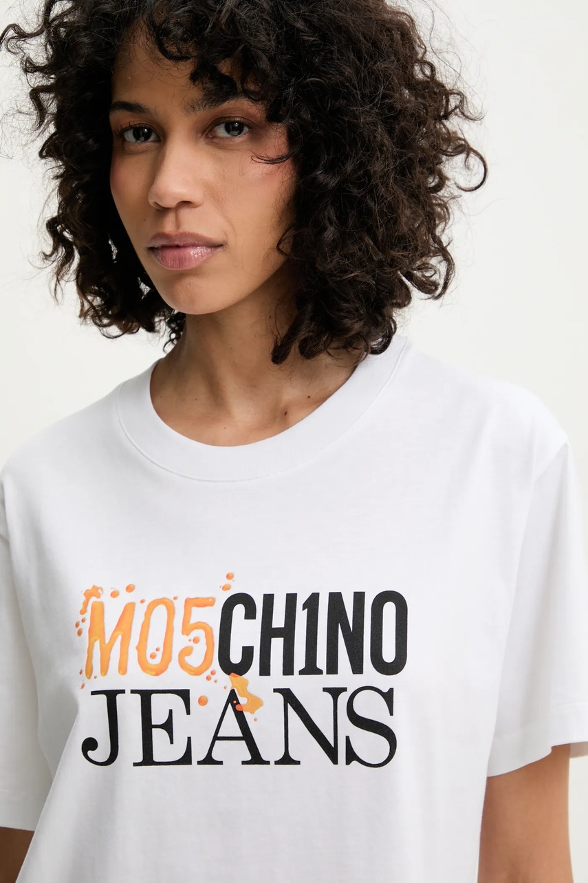 Bavlněné tričko Moschino Jeans (obrázek 4)