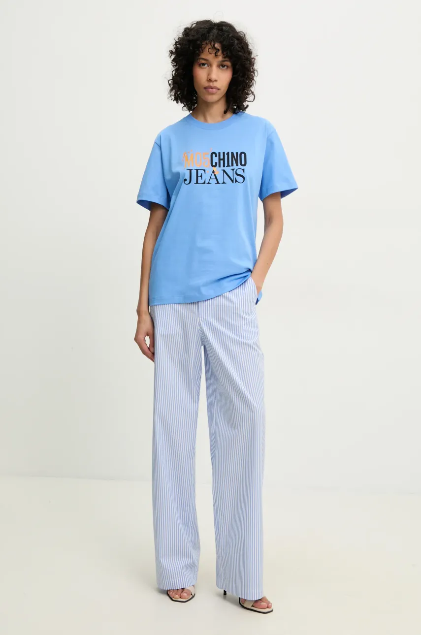 Хлопковая футболка Moschino Jeans женская 0712 3732 Хлопковая футболка Moschino Jeans женская 0712 3732