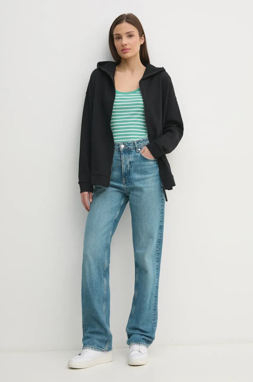 Хлопковый топ United Colors of Benetton цвет бирюзовый 30YSDH010 Хлопковый топ United Colors of Benetton цвет бирюзовый 30YSDH010
