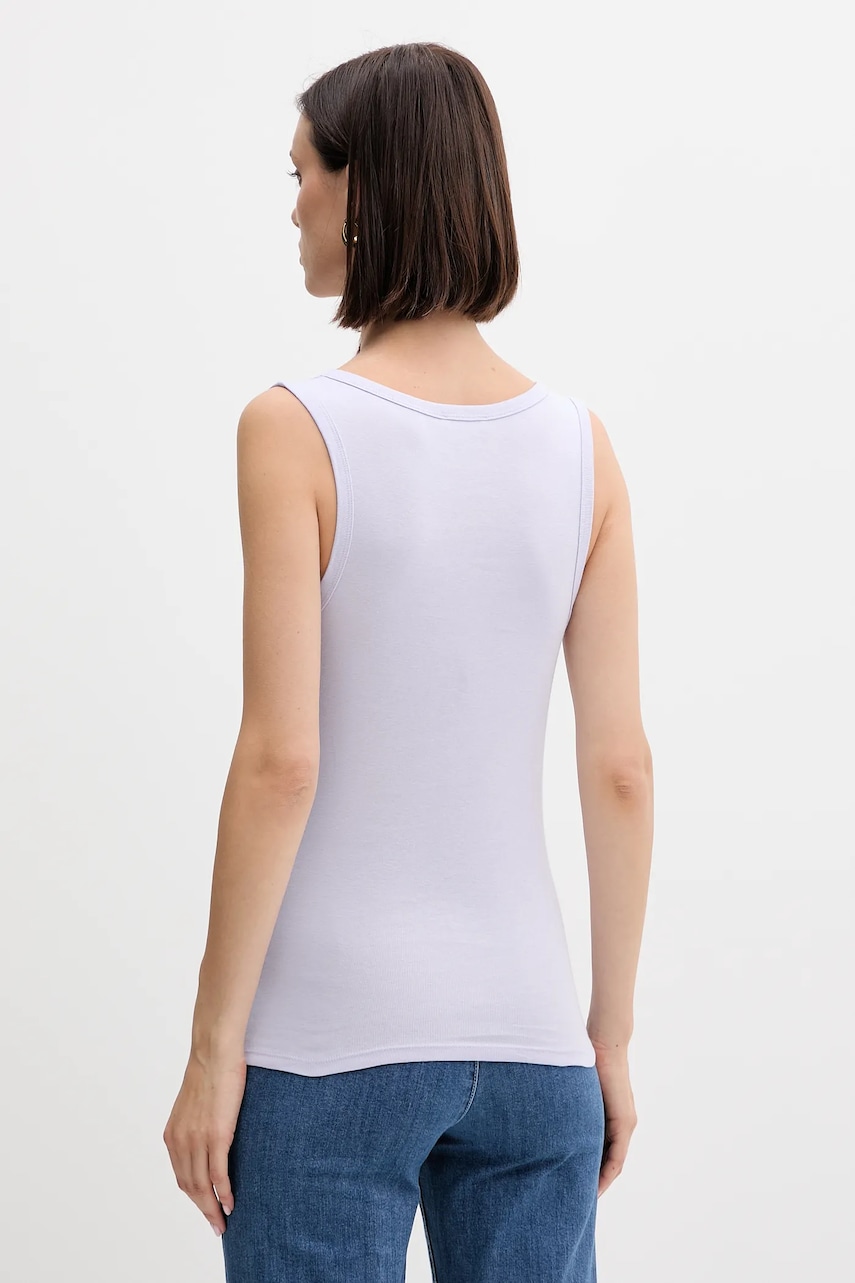 Хлопковый топ United Colors of Benetton цвет серый 3GA2DH010 Хлопковый топ United Colors of Benetton цвет серый 3GA2DH010