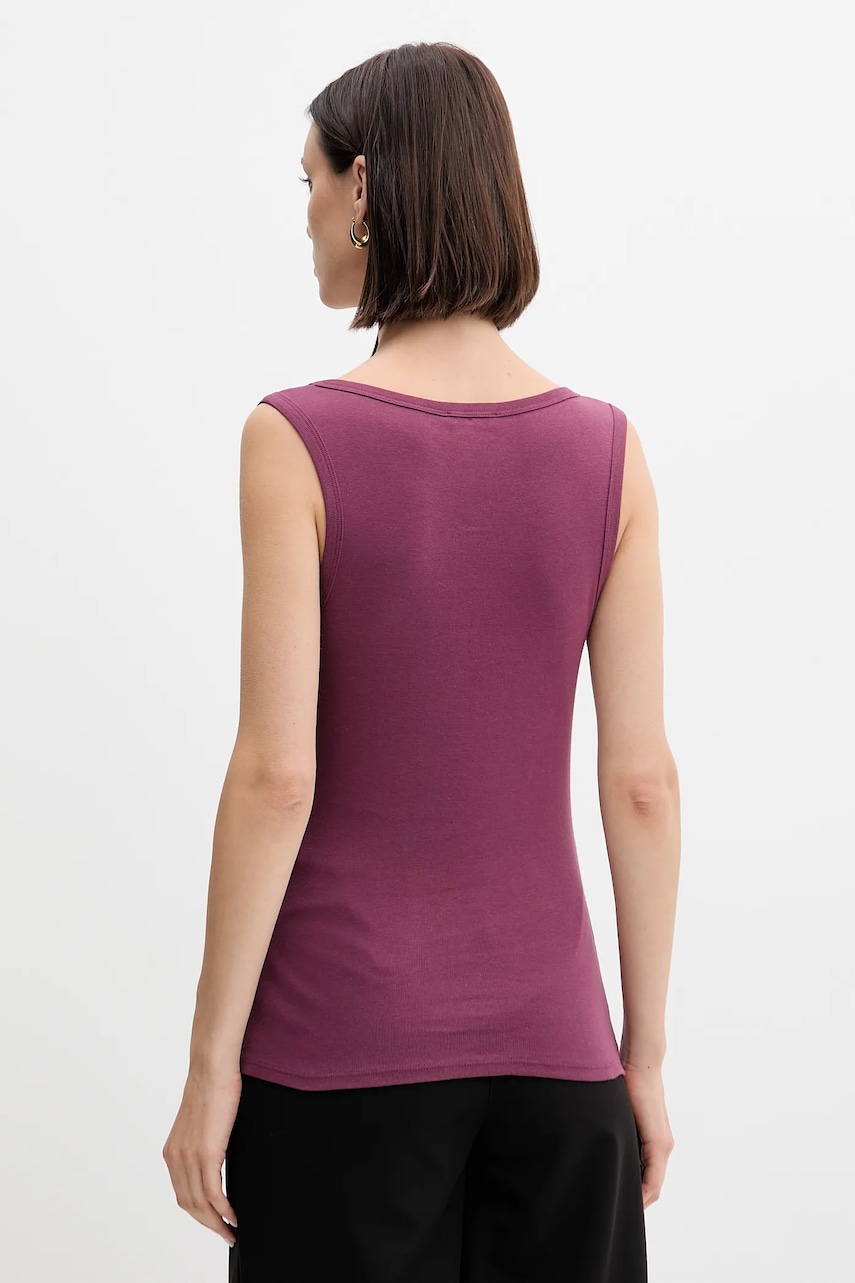 Хлопковый топ United Colors of Benetton цвет серый 3GA2DH010 Хлопковый топ United Colors of Benetton цвет серый 3GA2DH010