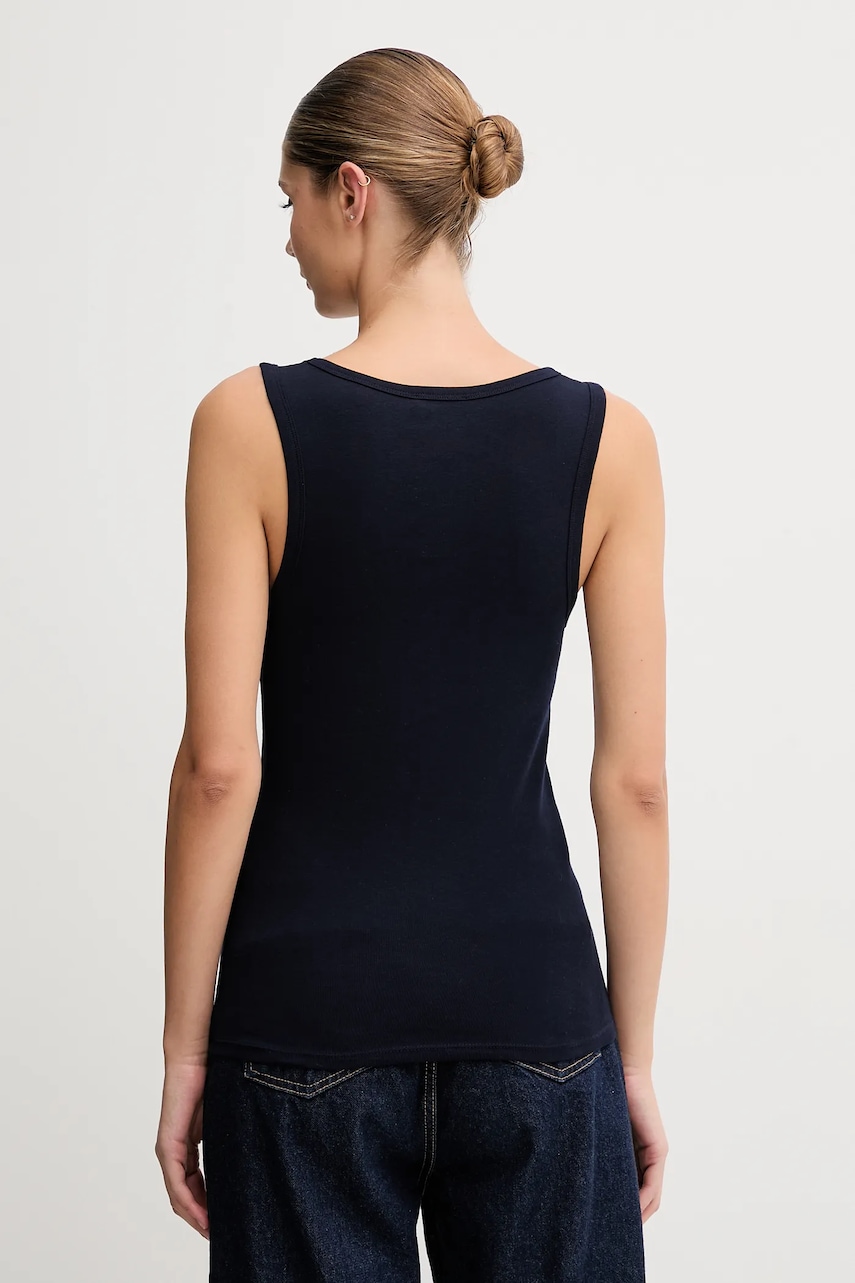 Хлопковый топ United Colors of Benetton цвет серый 3GA2DH010 Хлопковый топ United Colors of Benetton цвет серый 3GA2DH010