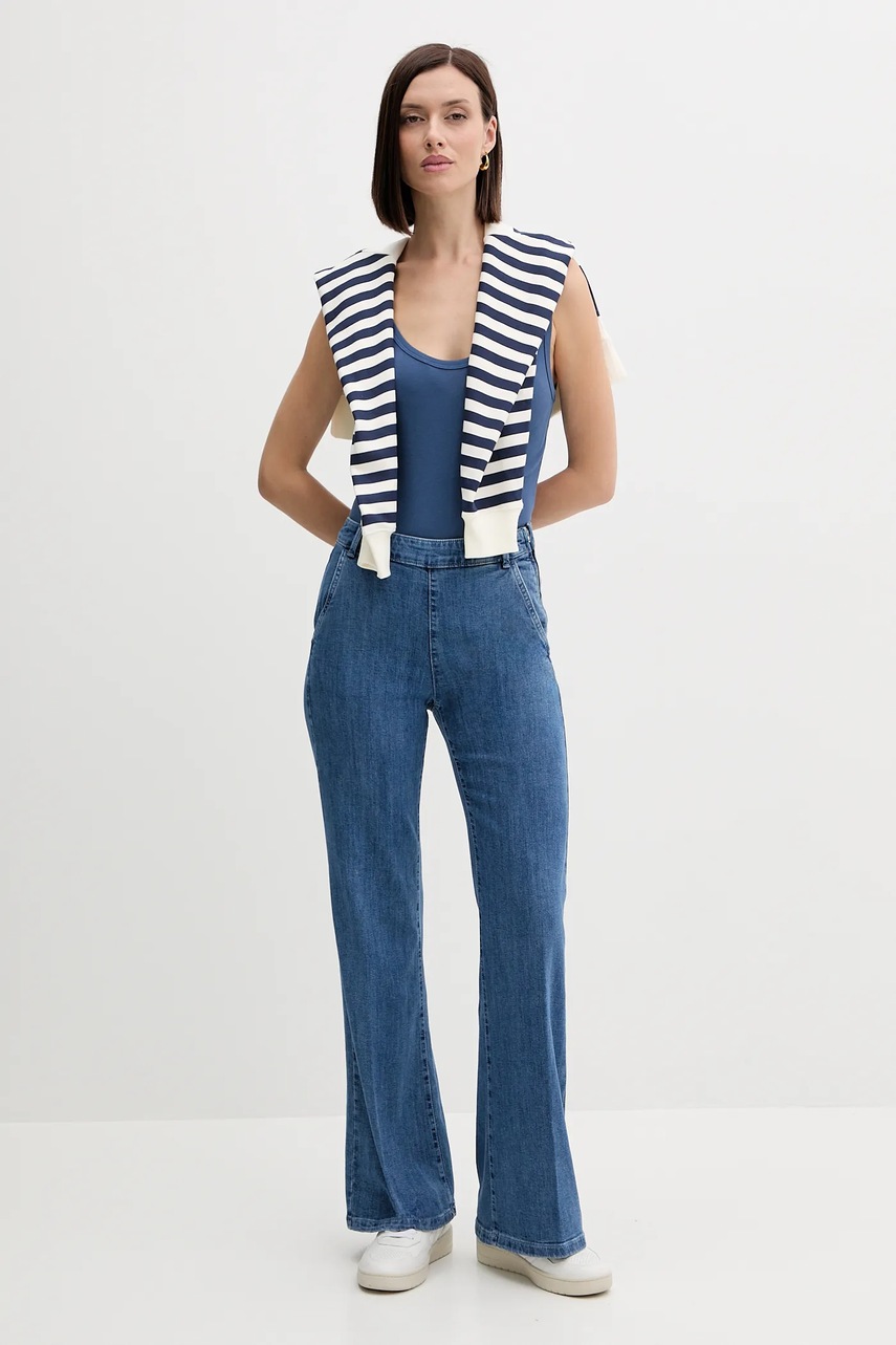 Хлопковый топ United Colors of Benetton цвет серый 3GA2DH010