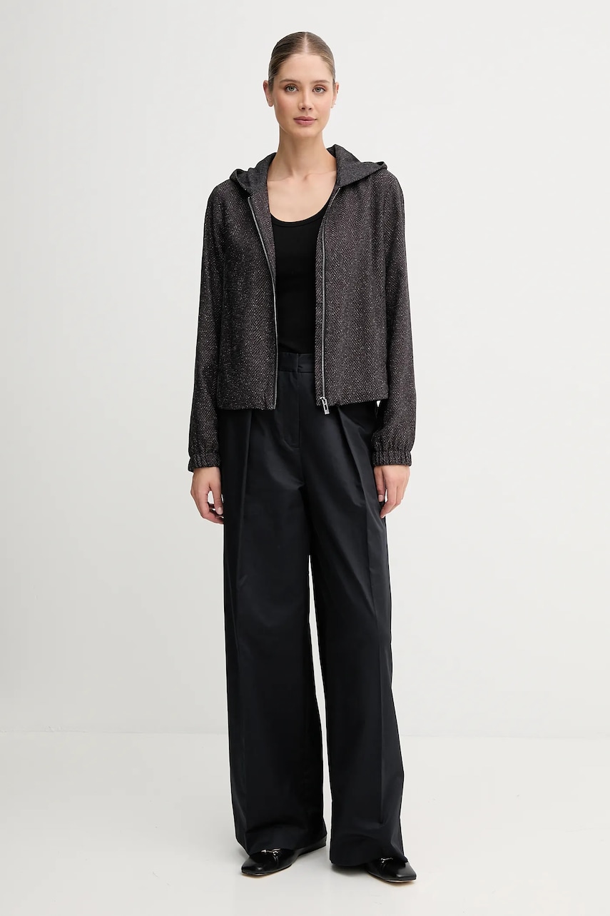 Хлопковый топ United Colors of Benetton цвет серый 3GA2DH010 Хлопковый топ United Colors of Benetton цвет серый 3GA2DH010