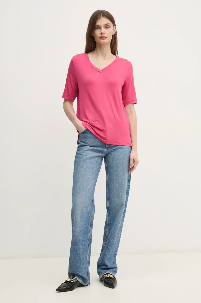 Футболка United Colors of Benetton женская цвет розовый 3Z12D401G Футболка United Colors of Benetton женская цвет розовый 3Z12D401G