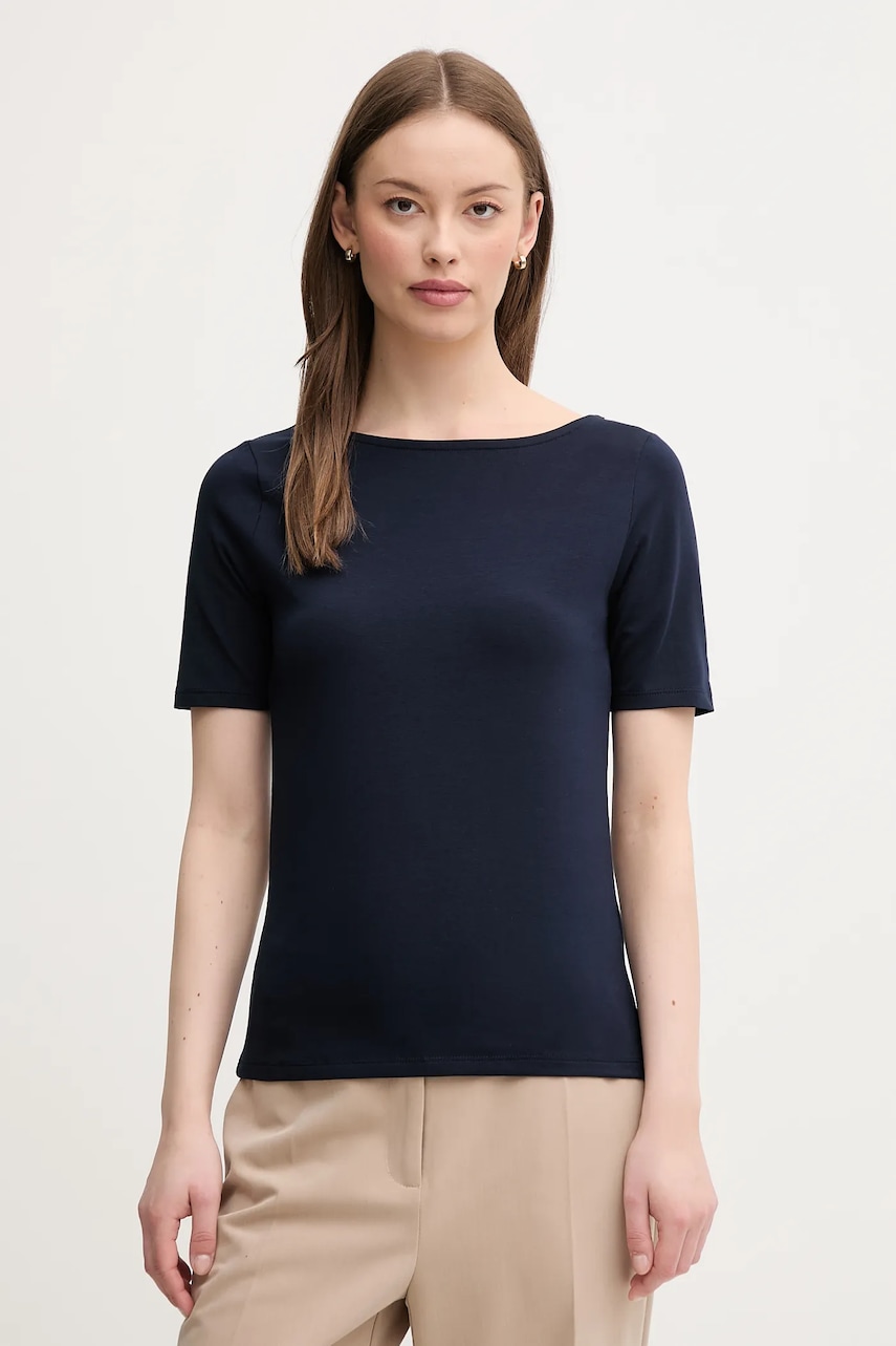 United Colors of Benetton tricou culoarea bleumarin, 3FJHD109K