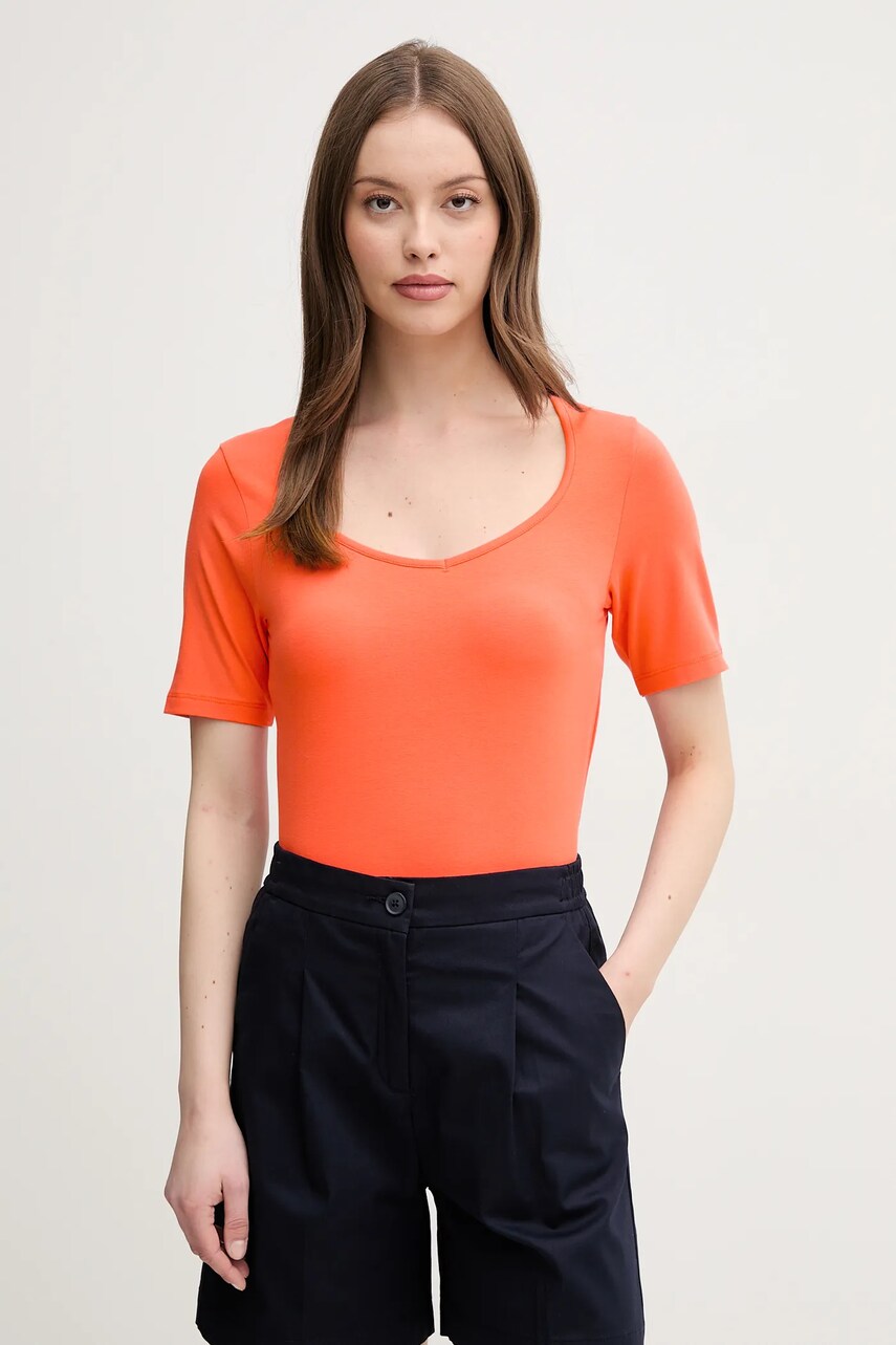 United Colors of Benetton tricou culoarea portocaliu, 3FJHD401P