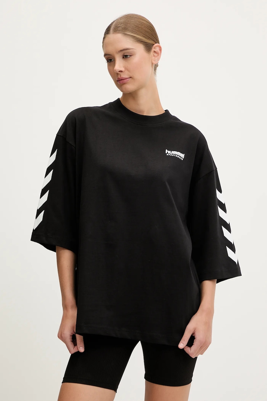 Hummel tricou din bumbac culoarea negru, 227561