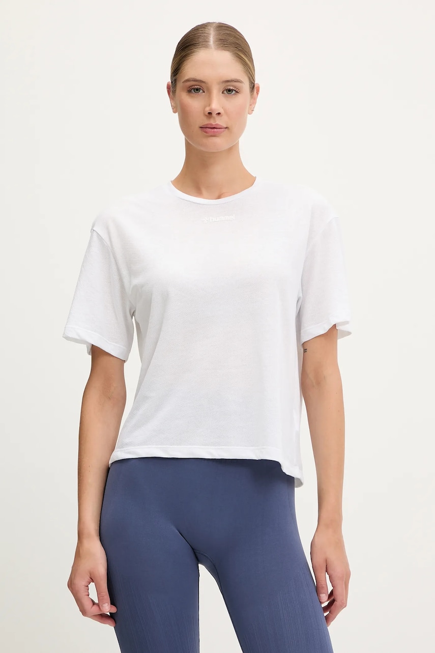 Hummel top de antrenament culoarea alb, 228065