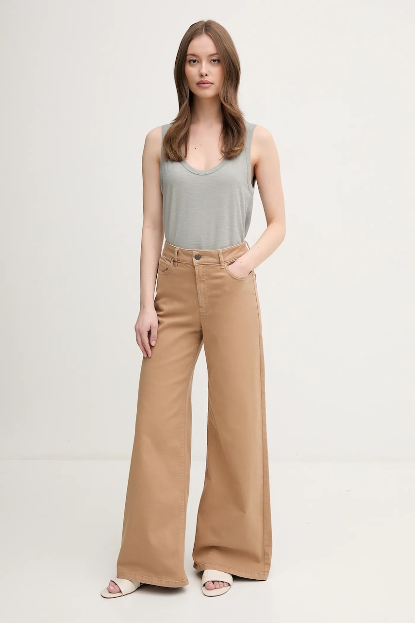 Хлопковый топ United Colors of Benetton цвет серый 3BVXDH00Z Хлопковый топ United Colors of Benetton цвет серый 3BVXDH00Z