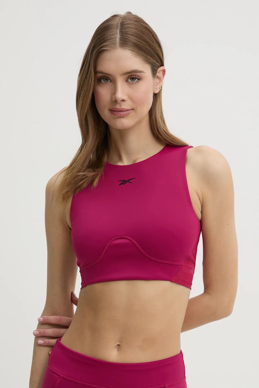 Reebok top de antrenament LUX Collection culoarea roz, 100214319 Reebok top de antrenament LUX Collection culoarea roz, 100214319