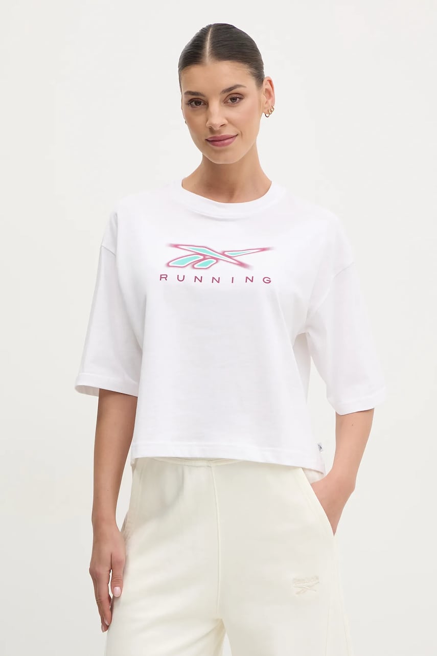 Reebok Classic tricou din bumbac femei, culoarea alb, 100218833