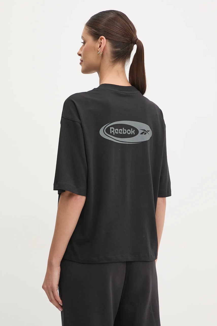 Reebok Classic pamut póló női, fekete, 100214281 termék 2. képe