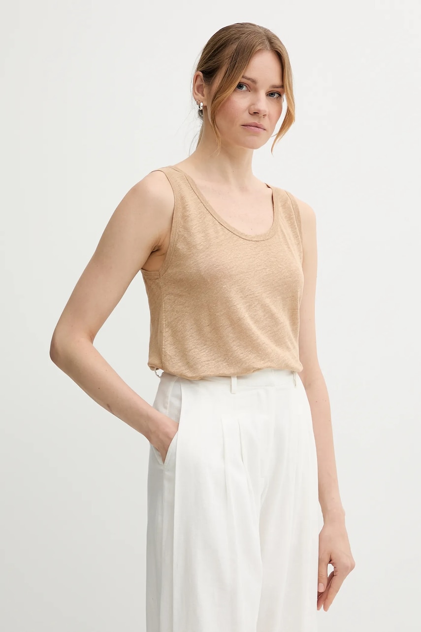 United Colors of Benetton top de in culoarea bej, 37UJE8398