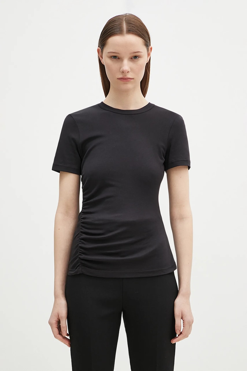 Samsoe Samsoe tricou din bumbac Saevelyn femei, culoarea negru, F24400022