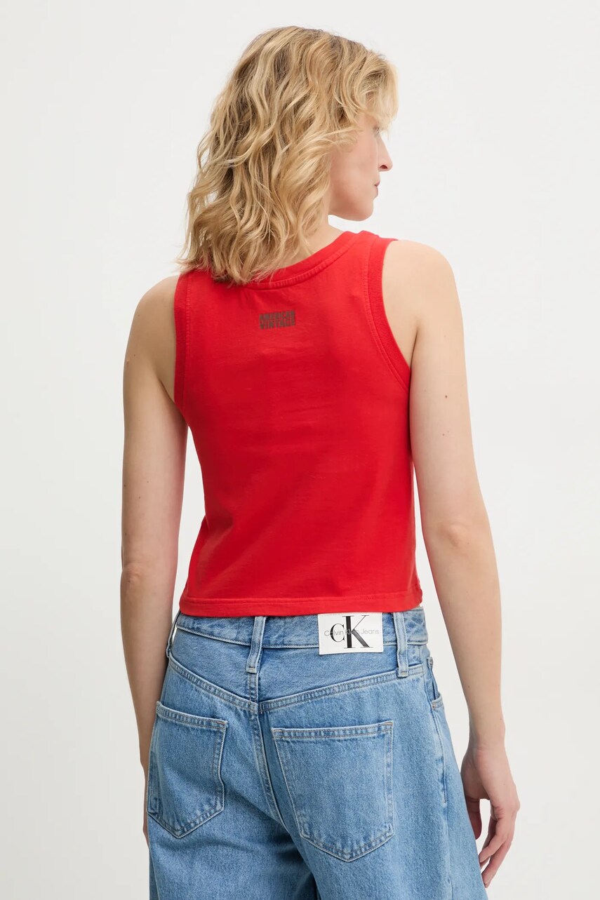 American Vintage pamut top piros, FAZ01AE25 termék 2. képe