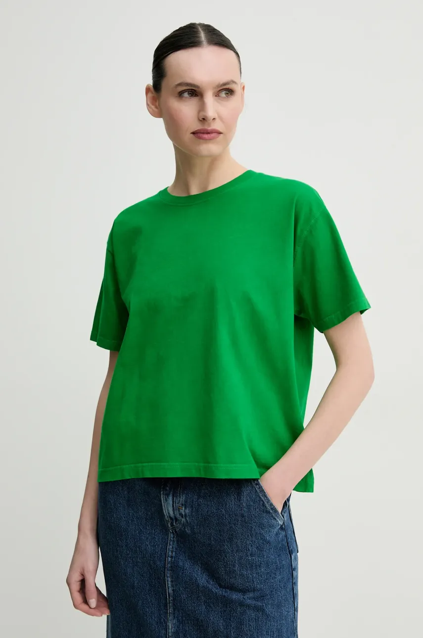 American Vintage tricou din bumbac femei, culoarea verde, FIZ02AE25