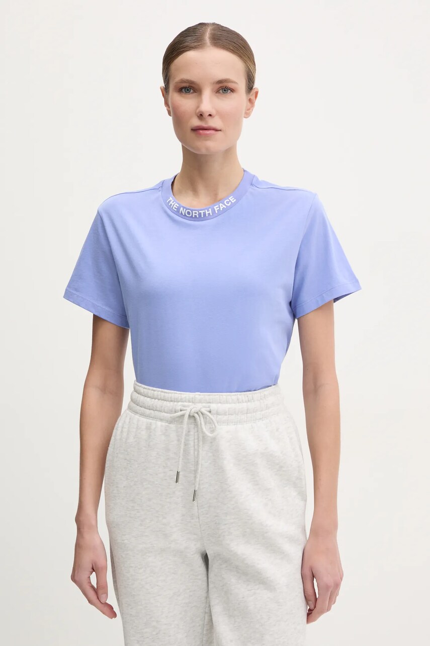 The North Face tricou din bumbac Zumu femei, culoarea violet, NF0A87DJ0YI1