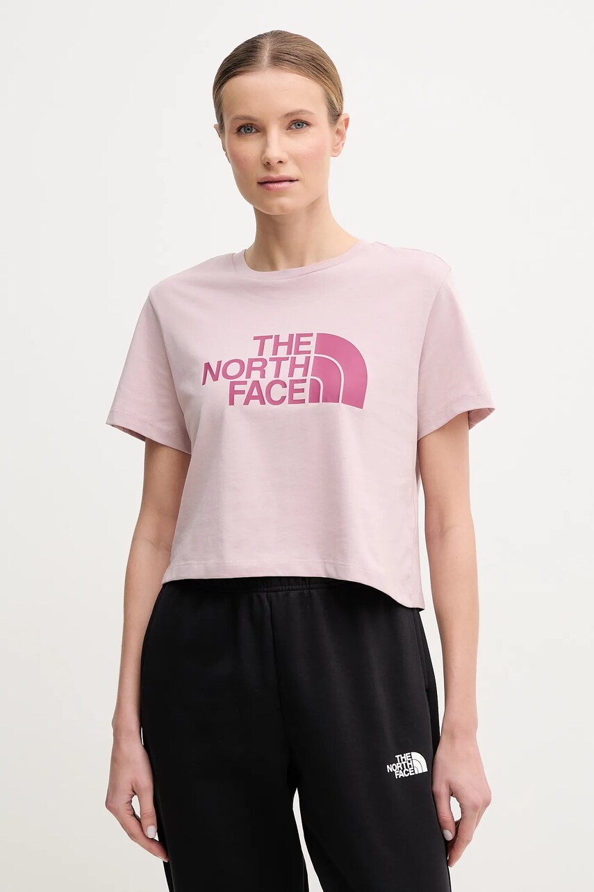 The North Face tricou Easy Relaxed femei, culoarea roz, NF0A8A6HA1O1