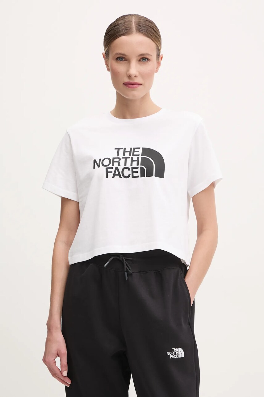 The North Face tricou Easy Relaxed femei, culoarea alb, NF0A8A6HFN41