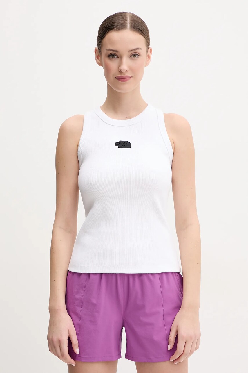 The North Face top culoarea alb, NF0A8BVTFN41