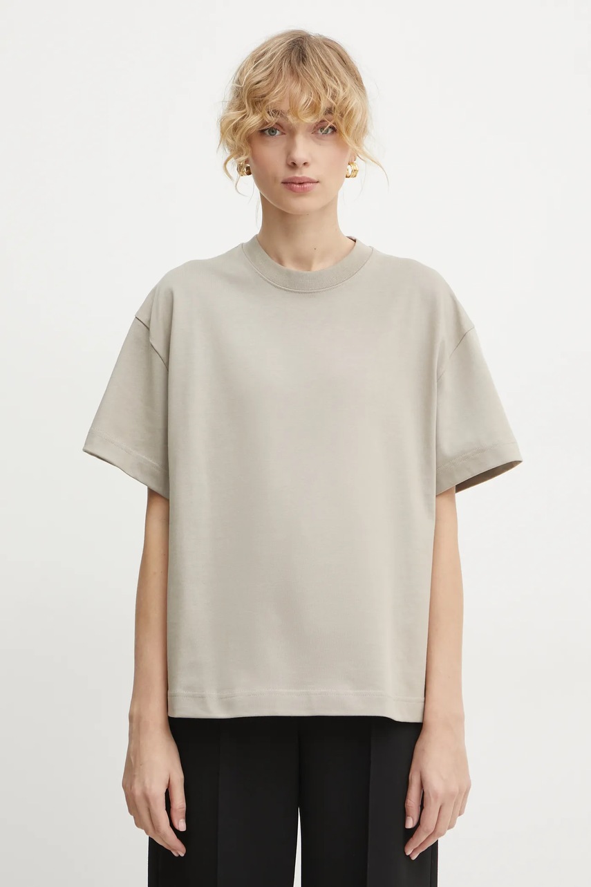 Filippa K tricou din bumbac femei, culoarea bej, 30648