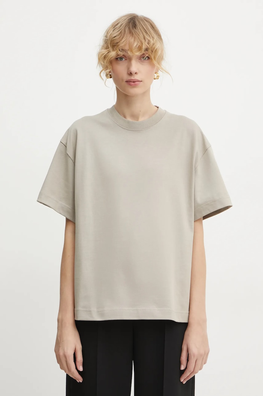 Filippa K tricou din bumbac femei, culoarea bej, 30648 Filippa K tricou din bumbac femei, culoarea bej, 30648