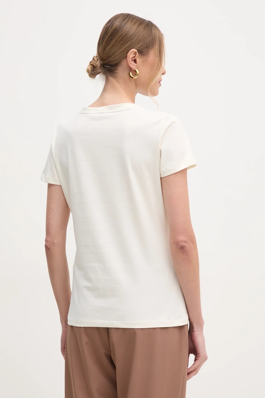 Μπλουζάκι Liu Jo χρώμα: μπεζ, TA5173 JS003 φωτογραφία