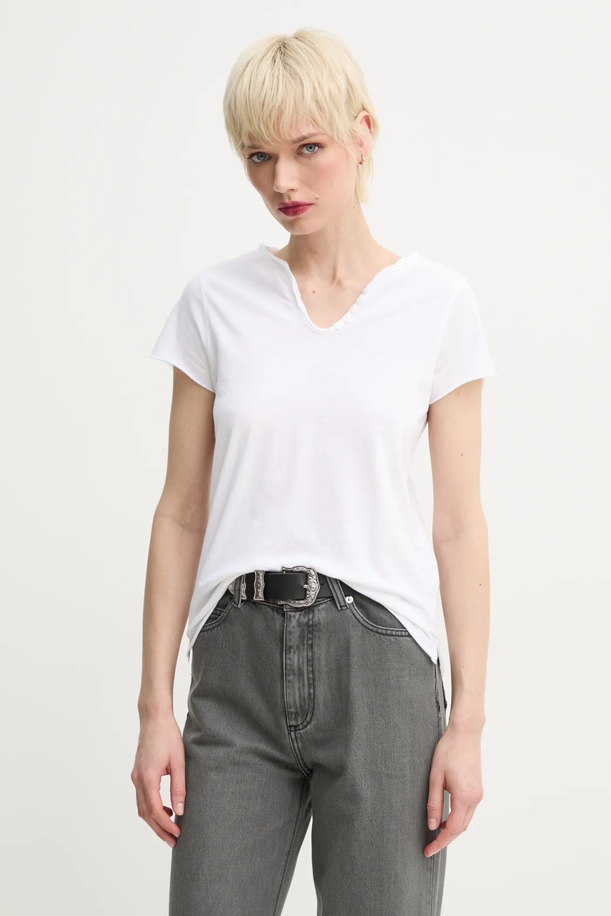 ZADIG&VOLTAIRE pamut póló női, fehér, JWTN02612 termék 2. képe