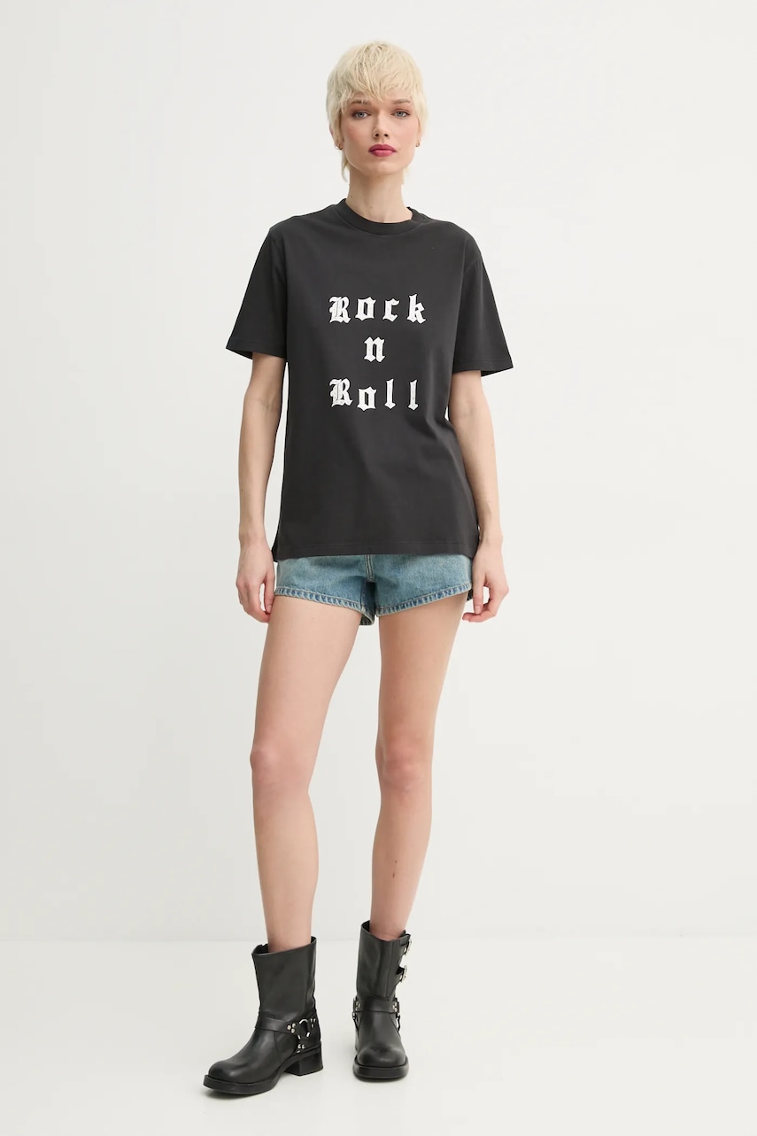 Хлопковая футболка ZADIG&VOLTAIRE женская цвет чёрный JWTS02770 Хлопковая футболка ZADIG&VOLTAIRE женская цвет чёрный JWTS02770