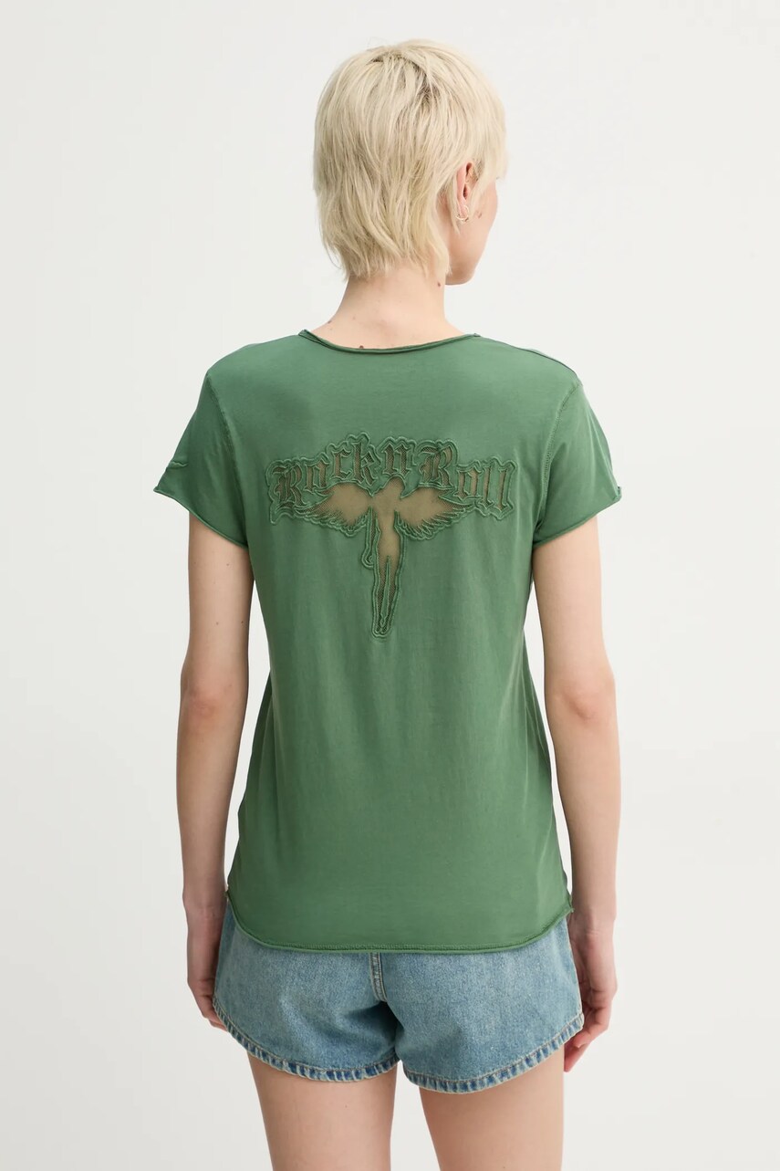 ZADIG&VOLTAIRE tricou din bumbac femei, culoarea verde, JWTS02786