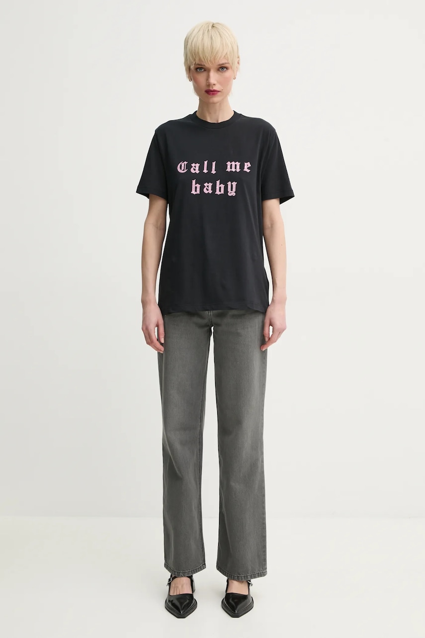 Хлопковая футболка ZADIG&VOLTAIRE женская цвет чёрный JWTS02804 Хлопковая футболка ZADIG&VOLTAIRE женская цвет чёрный JWTS02804