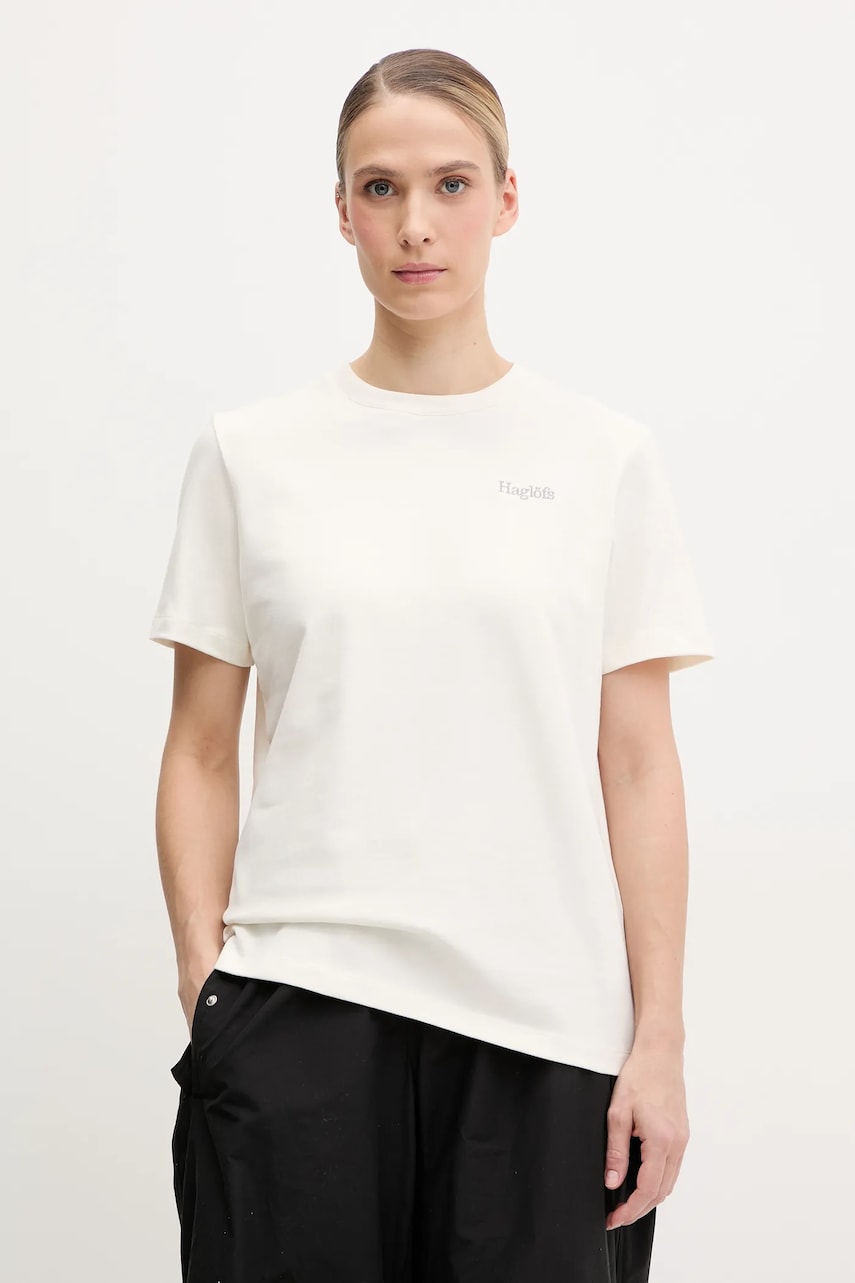 Haglöfs tricou femei, culoarea bej, 607665 Haglöfs tricou femei, culoarea bej, 607665