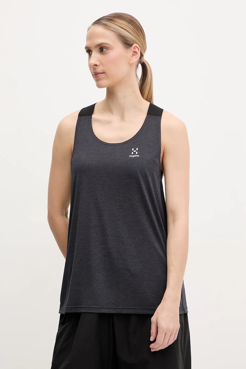 Haglöfs top sport Ridge femei, culoarea negru, 606596