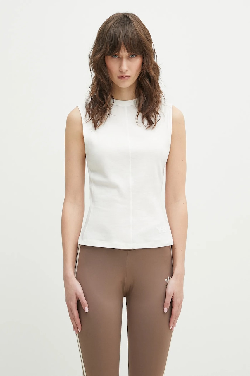 Y-3 top bawełniany Fitted Tank Top