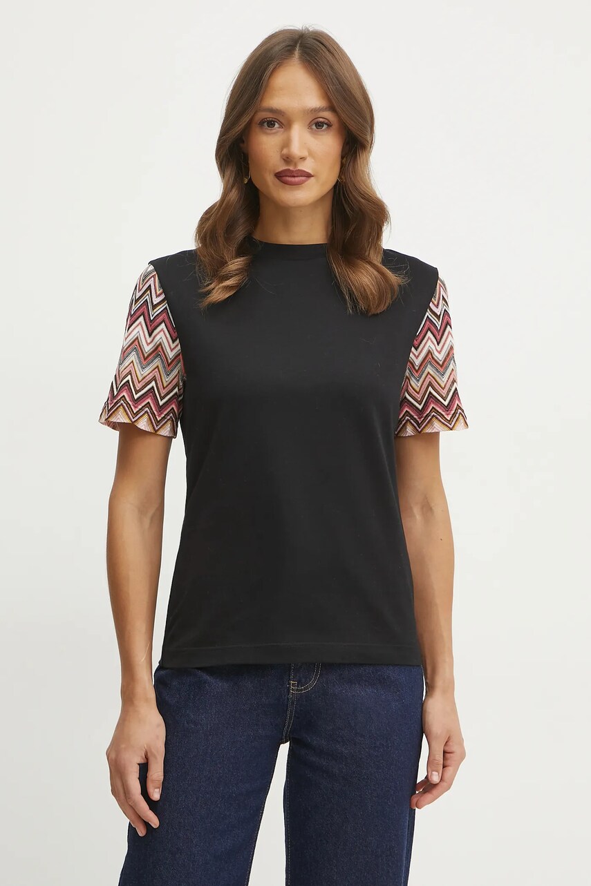Missoni tricou femei, culoarea negru, DS25SL01.BJ00N7