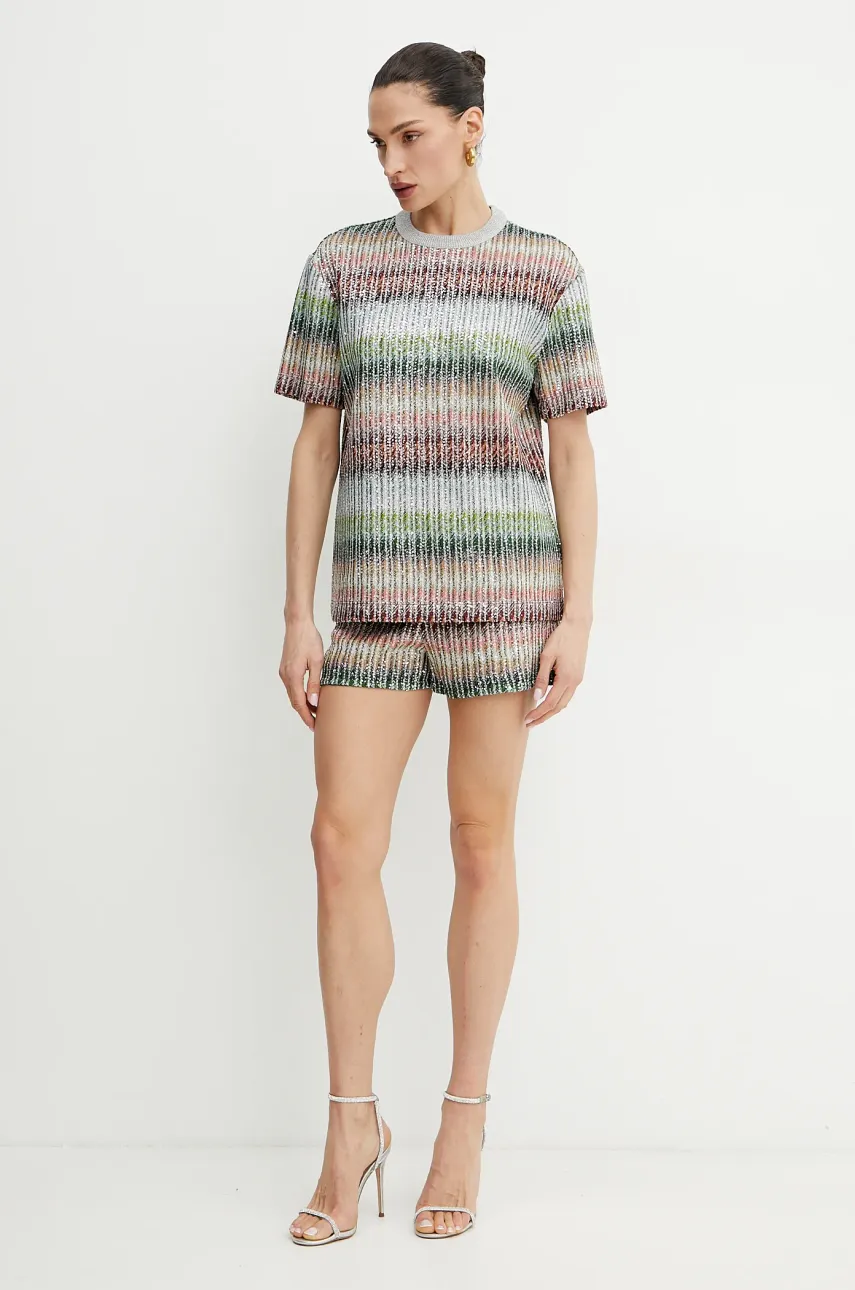 Блузка Missoni женская цвет серый узор DS25SL04.BC0051 Блузка Missoni женская цвет серый узор DS25SL04.BC0051