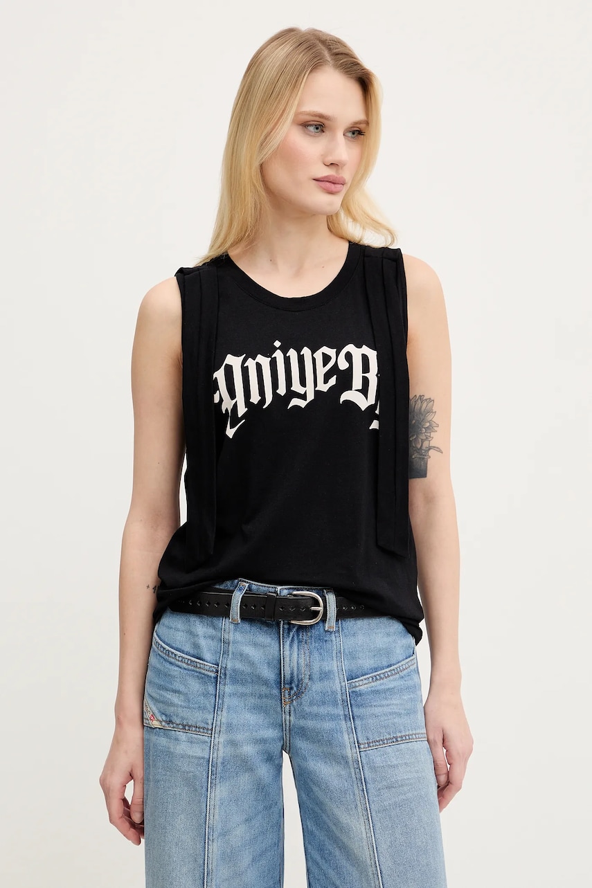 Aniye By top din bumbac culoarea negru, 185652 Aniye By top din bumbac culoarea negru, 185652