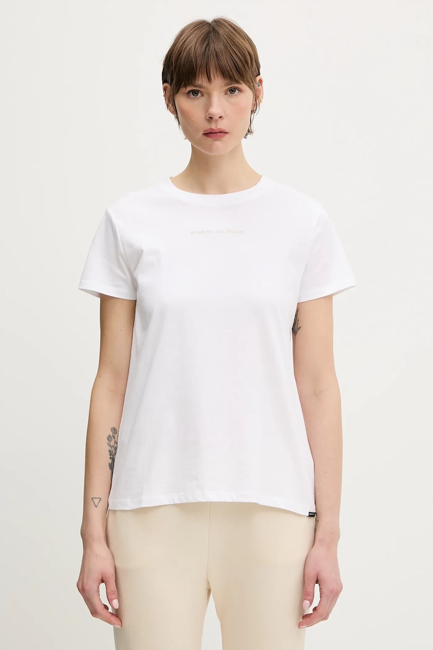 Didriksons tricou din bumbac INGARÖ culoarea alb, 505542 Didriksons tricou din bumbac INGARÖ culoarea alb, 505542