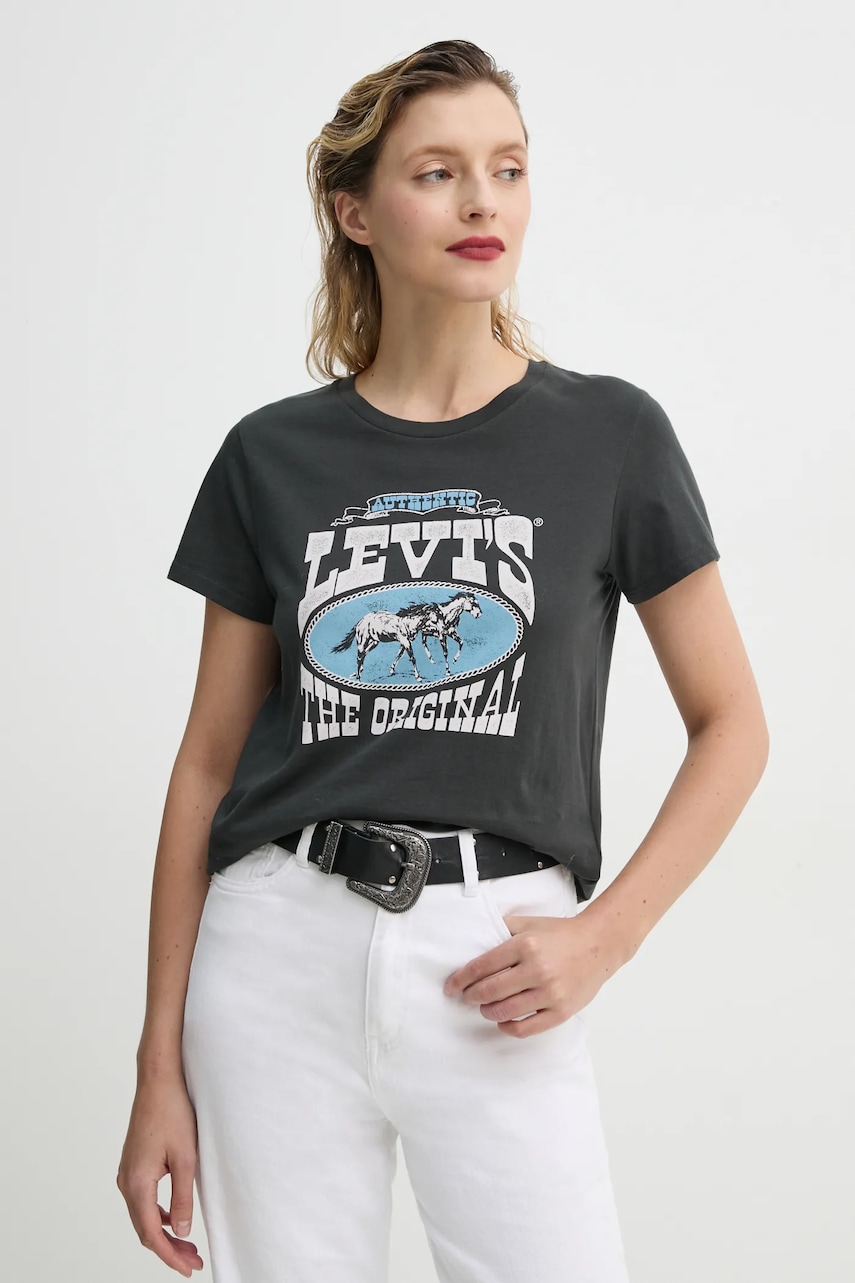 Levi's tricou din bumbac THE PERFECT TEE femei, culoarea negru, 17369 Levi's tricou din bumbac THE PERFECT TEE femei, culoarea negru, 17369