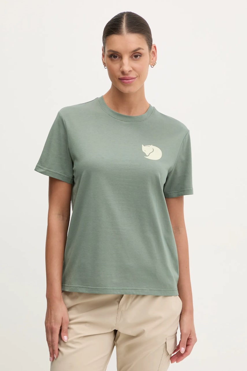 Fjallraven tricou sport Walk With Nature culoarea verde, F14600171 Fjallraven tricou sport Walk With Nature culoarea verde, F14600171
