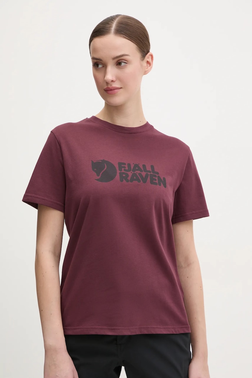 Fjallraven tricou sport Fjällräven Logo culoarea bordo, F87146 Fjallraven tricou sport Fjällräven Logo culoarea bordo, F87146