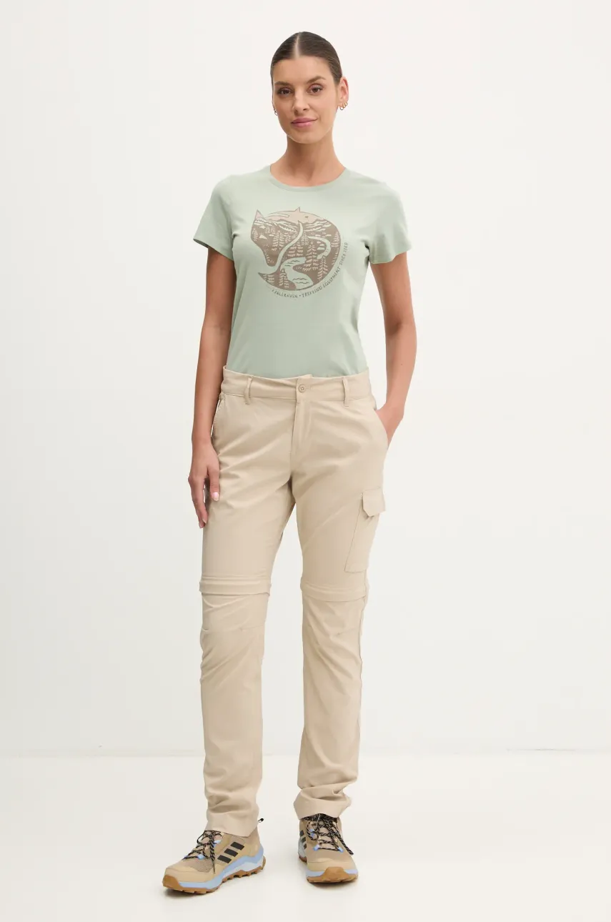 Футболка Fjallraven Arctic Fox женская цвет зелёный F89849 Футболка Fjallraven Arctic Fox женская цвет зелёный F89849