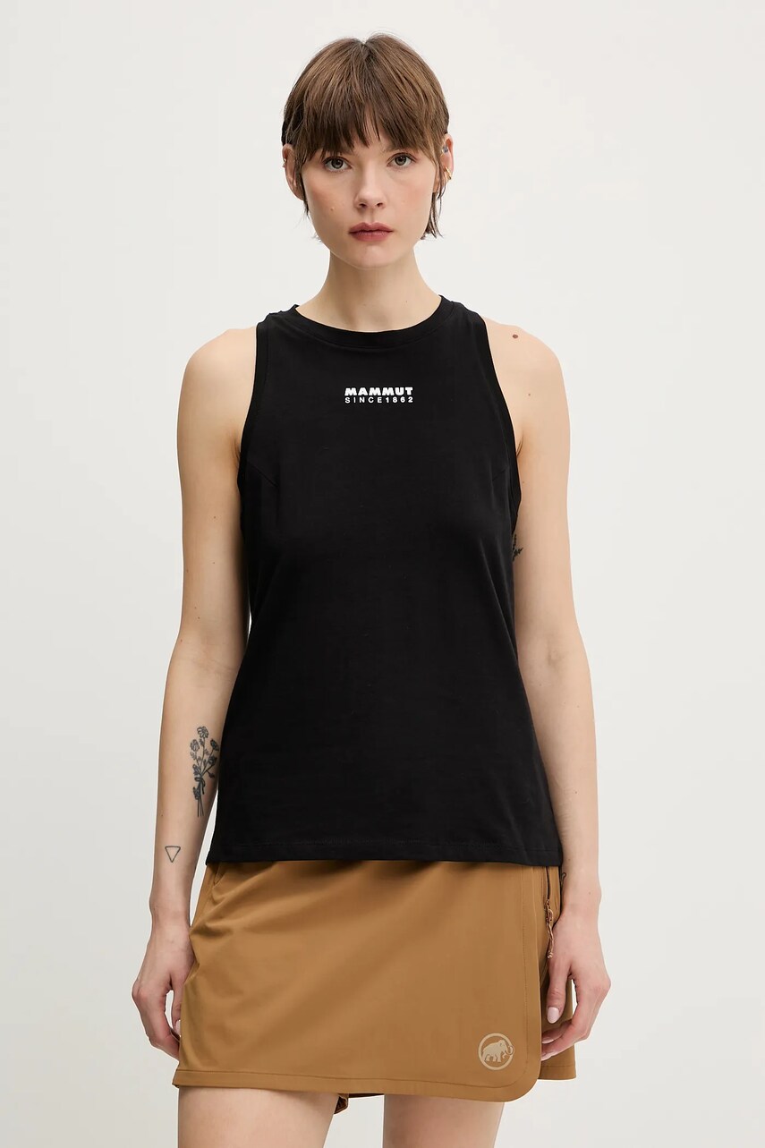 Levně Sportovní top Mammut černá barva, 1017-03993