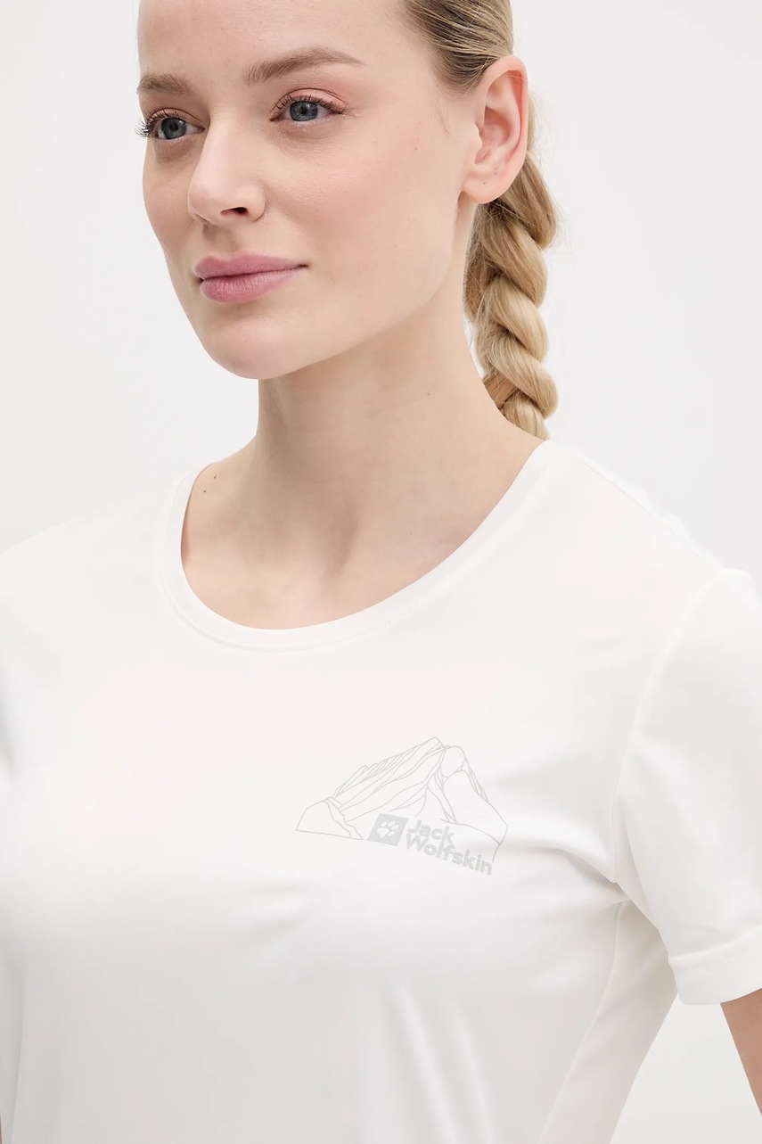 Αθλητικό μπλουζάκι Jack Wolfskin A62120 COMPRESSION CUBE 8 χρώμα: άσπρο, A63270 φωτογραφία