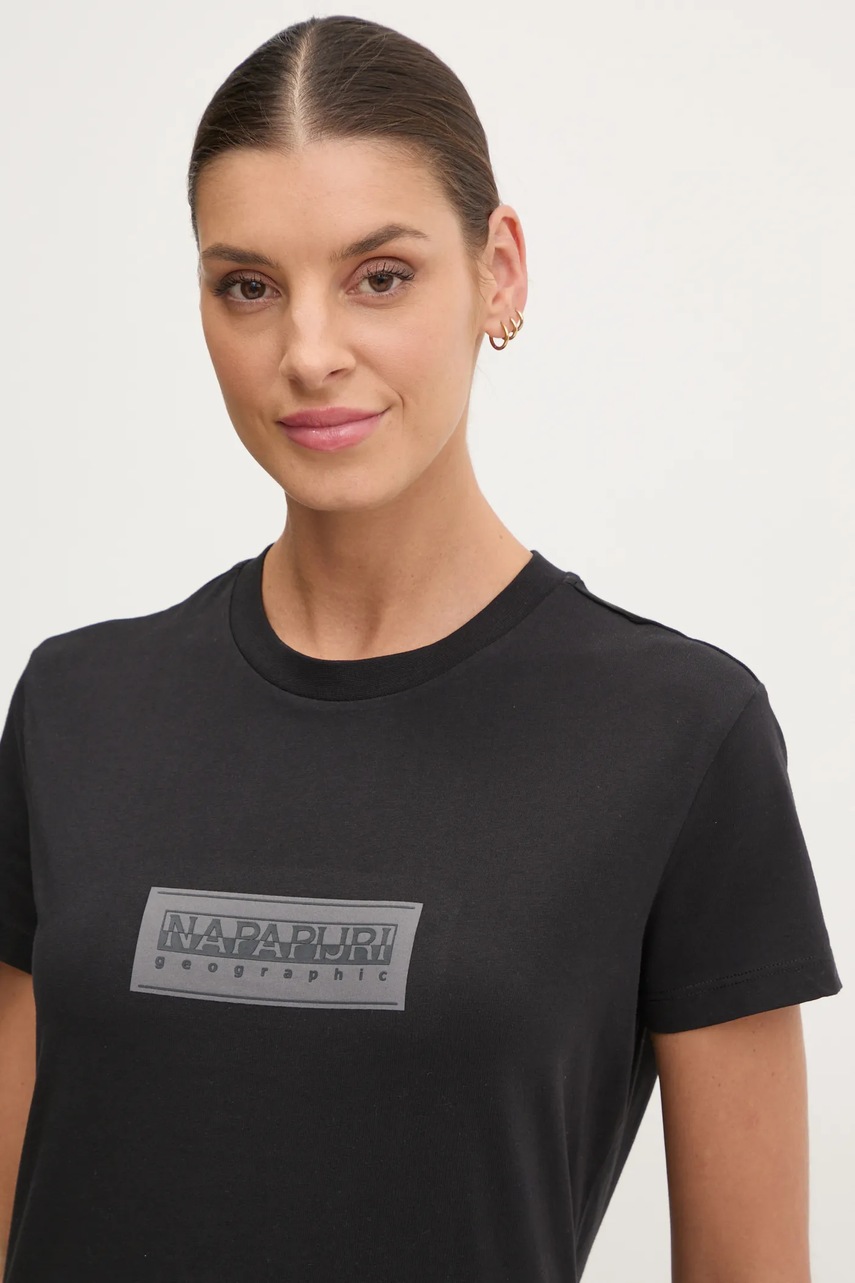 Βαμβακερό μπλουζάκι Napapijri S-Box φωτογραφία