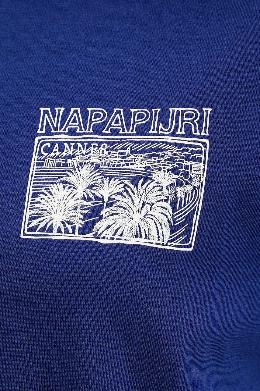 Βαμβακερό μπλουζάκι Napapijri S-Nice γυναικείο, χρώμα: ναυτικό μπλε, NP0A4IG4B2U1 φωτογραφία