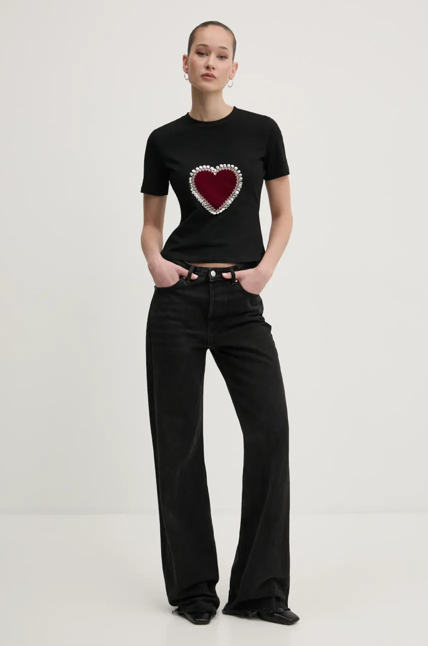 Футболка Never Fully Dressed Heart Baby женская цвет чёрный NFDTO1647 Футболка Never Fully Dressed Heart Baby женская цвет чёрный NFDTO1647