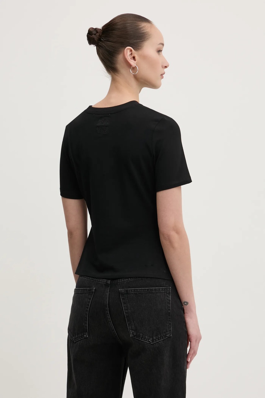 Μπλουζάκι Never Fully Dressed Heart Baby χρώμα: μαύρο, NFDTO1647 φωτογραφία