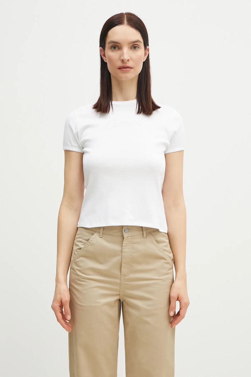 Coperni tricou din bumbac Crystal Logo culoarea alb, COPJS07CRF5017